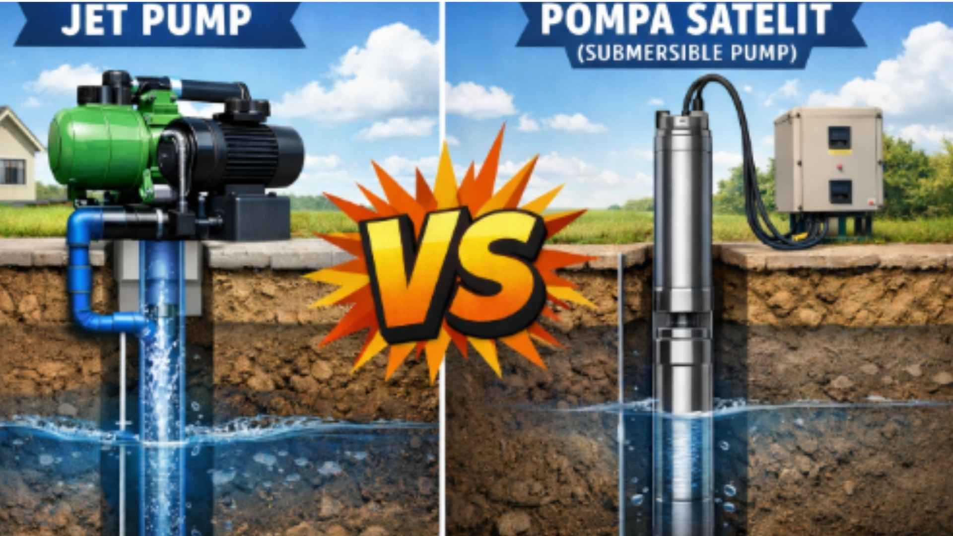perbedaan jet pump dan pompa satelit